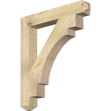 Ekena Millwork Merced Craftsman Rough Sawn Bracket, Douglas Fir, 4"W x 28"D x 32"H BKT04X28X32MRC04RDF